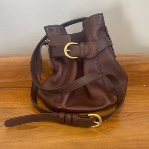 Vintage Coach Soho Brown Buckle Bucket Bag